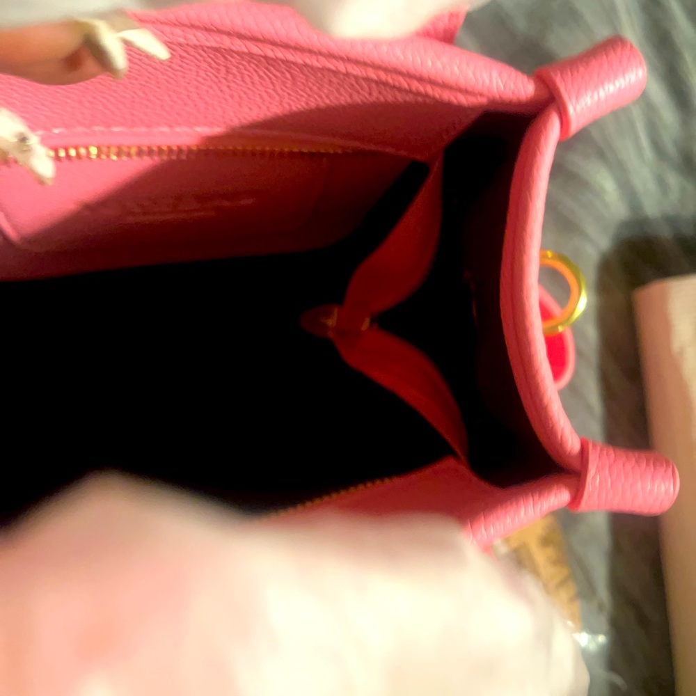 Pink small tote hand bag